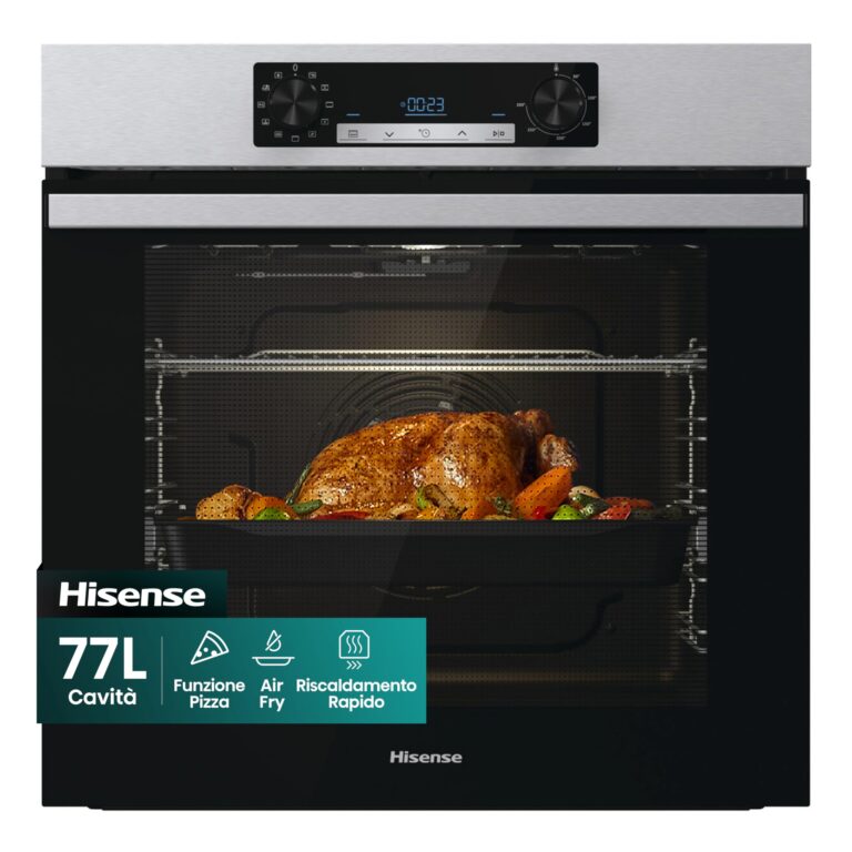 Hisense BI62216AX Forno da Incasso Multifunzione 77L con Pizza 300°C