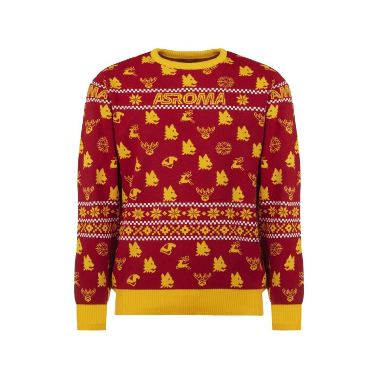 AS Roma Maglione Natale, Unisex-Adulto