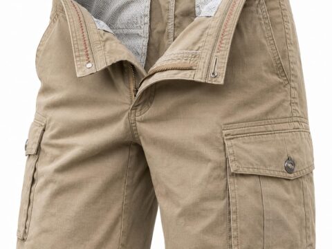 Tony Backer Pantaloncini Cargo Uomo Multi-Tasca in Cotone