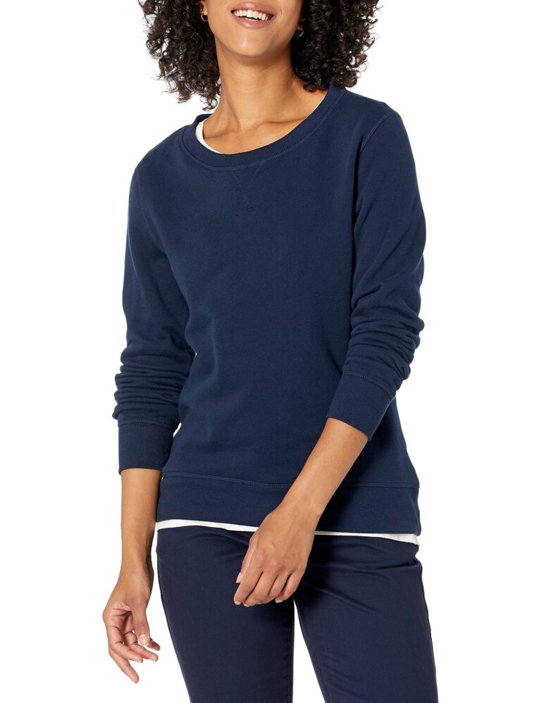 Amazon Essentials Felpa in Pile Girocollo Donna (Taglie Forti)