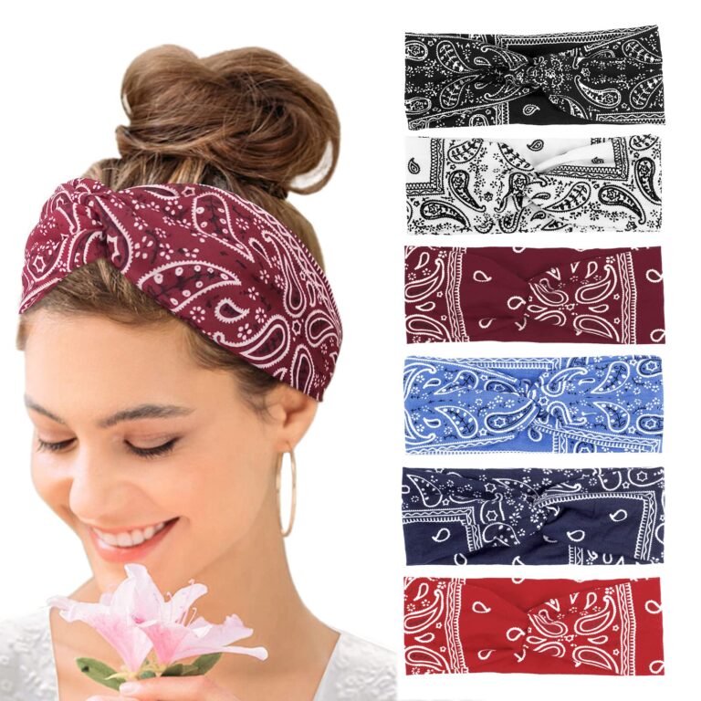 Kavya Fasce Capelli Donna Larghe Elastiche, Boho Yoga Estate