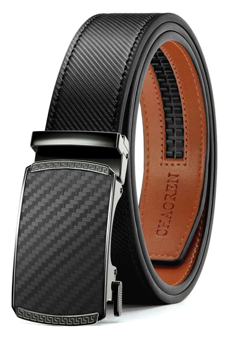 Chaoren Cintura in Pelle da Uomo Automatica Senza Fori Larghezza 35 mm