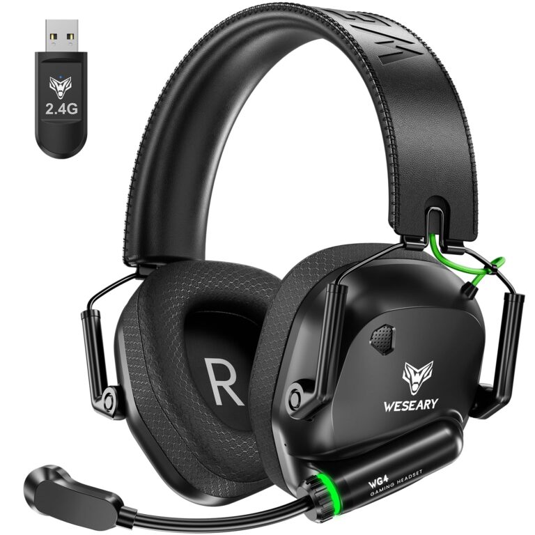 WESEARY WG4 Cuffie Gaming Wireless 2,4 GHz con Microfono