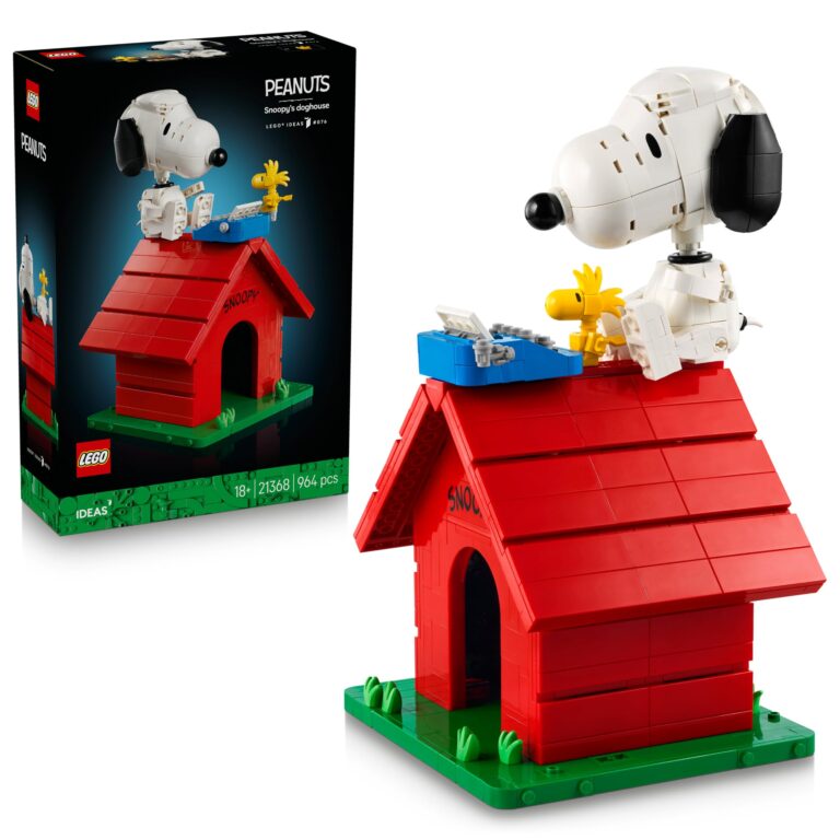 LEGO Ideas Peanuts: la Cuccia di Snoopy - Kit di Modellismo da Esposizione per Adulti con Personaggi di Snoopy e Woodstock...