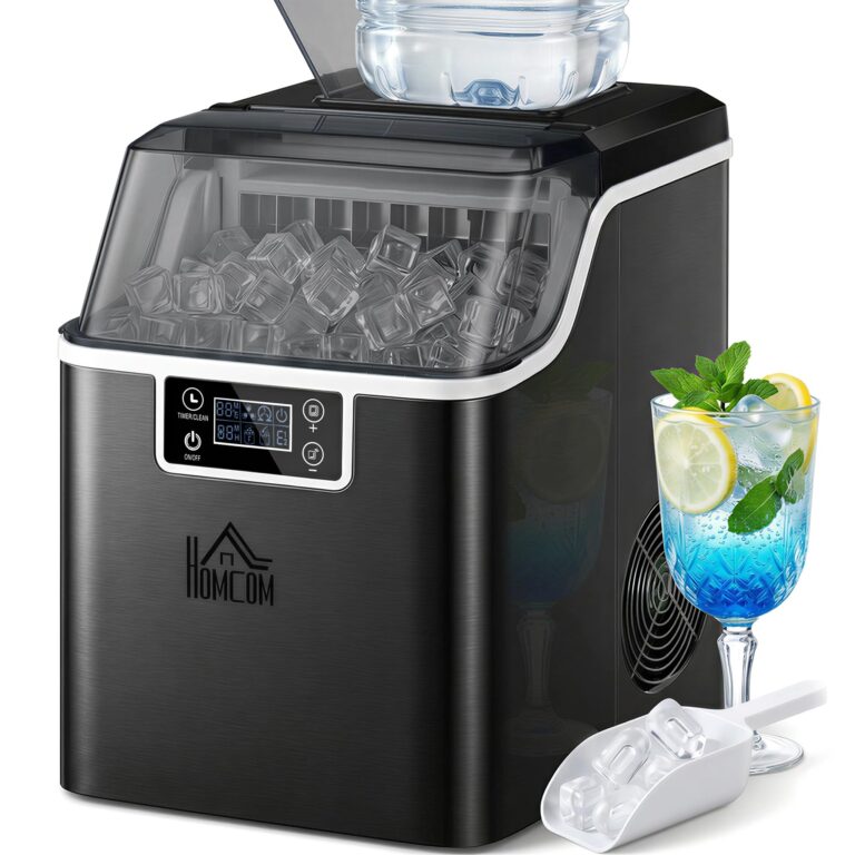 HOMCOM Macchina del ghiaccio 20 kg/24h con riempimento flessibile