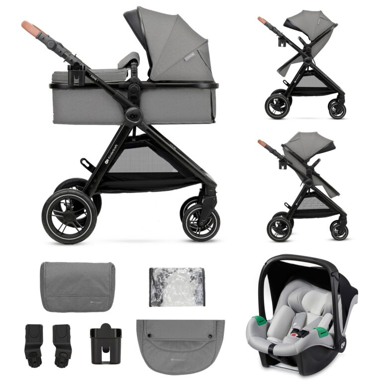 Kinderkraft ESME Trio passeggino neonati 3 in 1 fino 26 kg, con Ovetto I-SIZE 40-75 cm, Carrozzina reversibile fronte mamm...