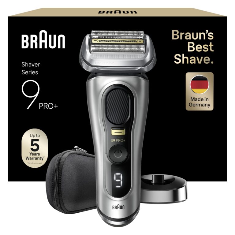 Braun Series 9 Pro +, Rasoio Elettrico Barba, Regolabarba Uomo, Rifinitore di Precisione, Custodia da Viaggio in Tessuto, ...