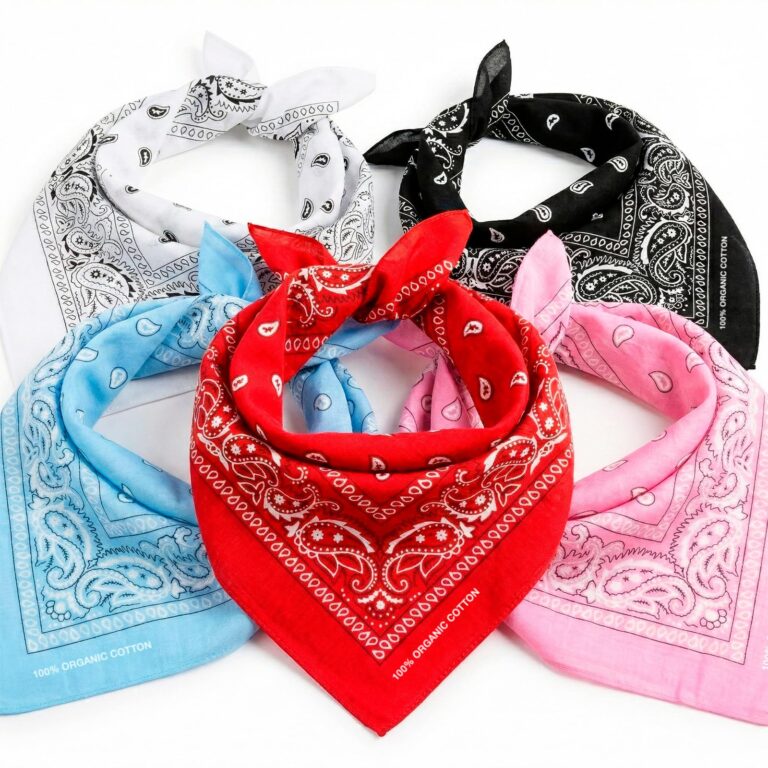 AURAE Bandana 100% Cotone Foulard Senza Poliestere