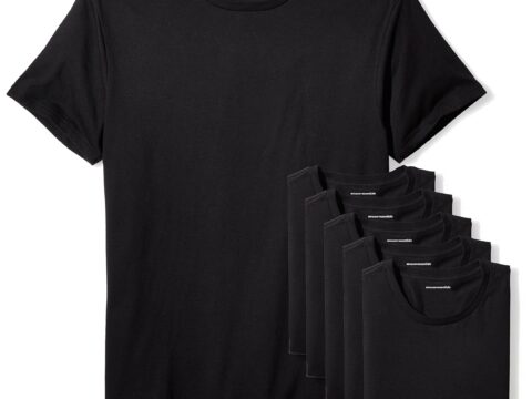 Amazon Essentials Magliette Intime Girocollo Cotone Uomo pacco da 6