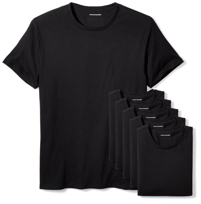 Amazon Essentials Magliette Intime Girocollo Cotone Uomo pacco da 6