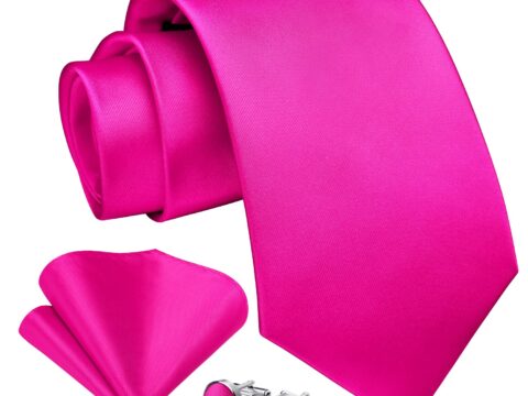 Enlision Set Cravatta, Fazzoletto e Gemelli – Tinta Unita e Paisley