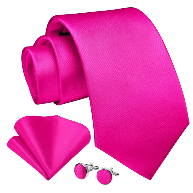 Enlision Set Cravatta, Fazzoletto e Gemelli – Tinta Unita e Paisley
