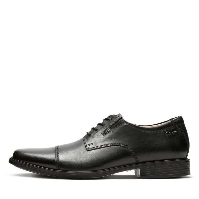 Clarks Tilden Cap Oxford Uomo con Lacci in Pelle