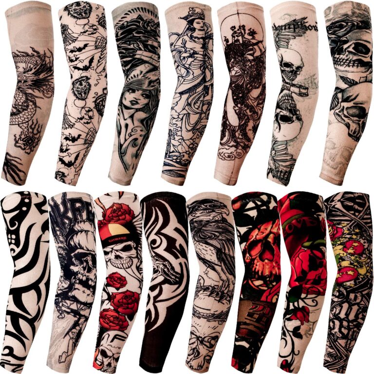 Qpout Maniche Tatuaggio Finte Unisex – 15 Pezzi, Fantasie Tribali