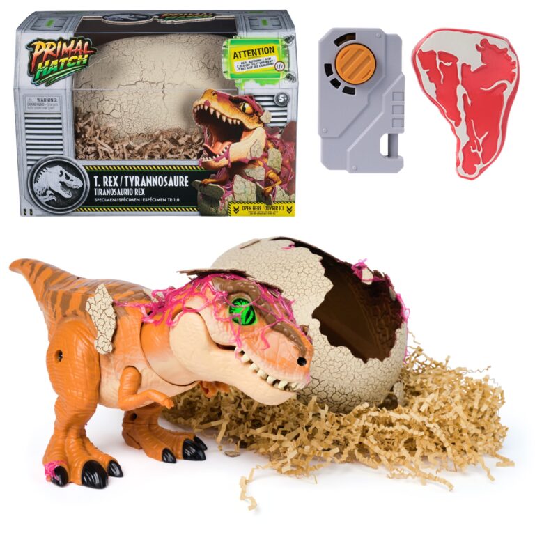 Primal Hatch Jurassic World, Dinosauro Interattivo con Uovo, Fai Schiudere e Addestra il Tuo Cucciolo di Dinosauro con Olt...