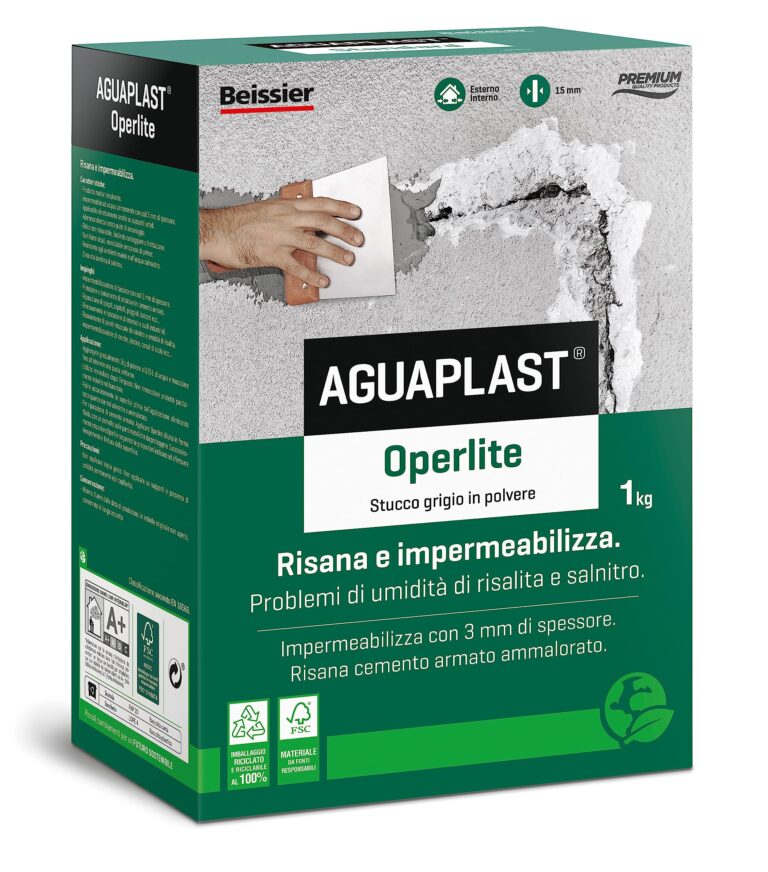 Aguaplast Operlite stucco rasante fibrorinforzato per umidità e salnitro