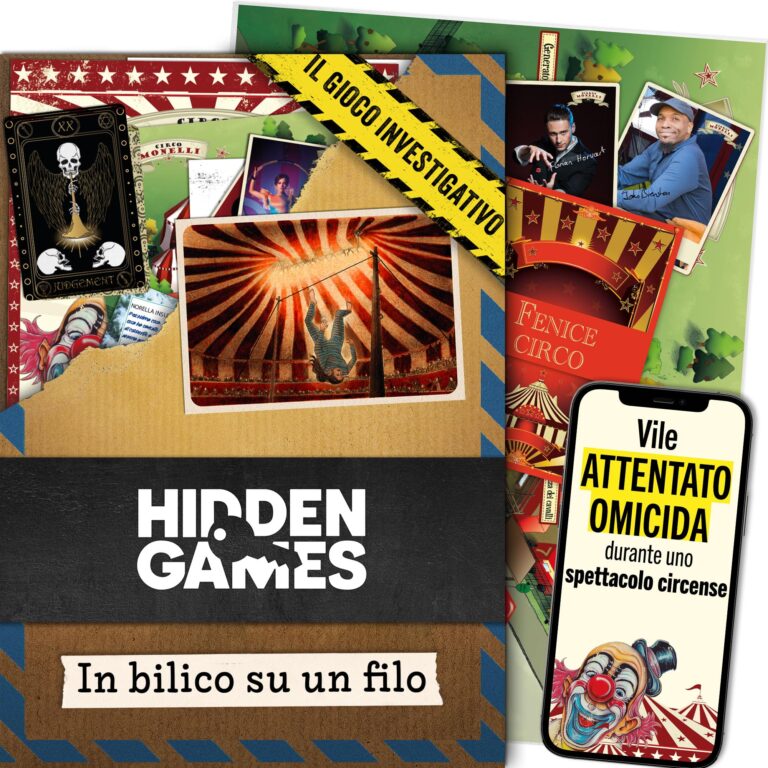 Hidden Games Luogo del Reato – In bilico su un filo – gioco investigativo, tipo Escape Room da tavolo, giochi nascosti, ri...