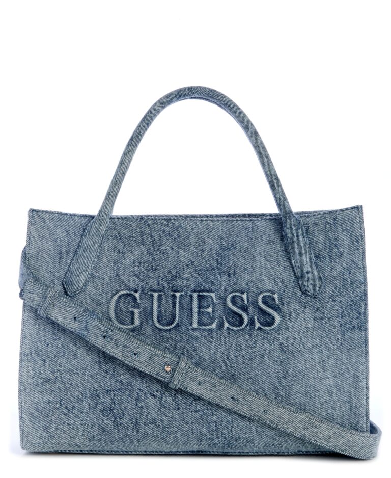 GUESS borsetta borsa a tracolla Jodi Tote Denim blu