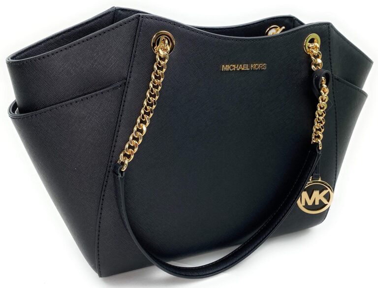 Michael Kors Jet Set Travel Large Chain Shoulder Tote Nero 35T5GTVT3L