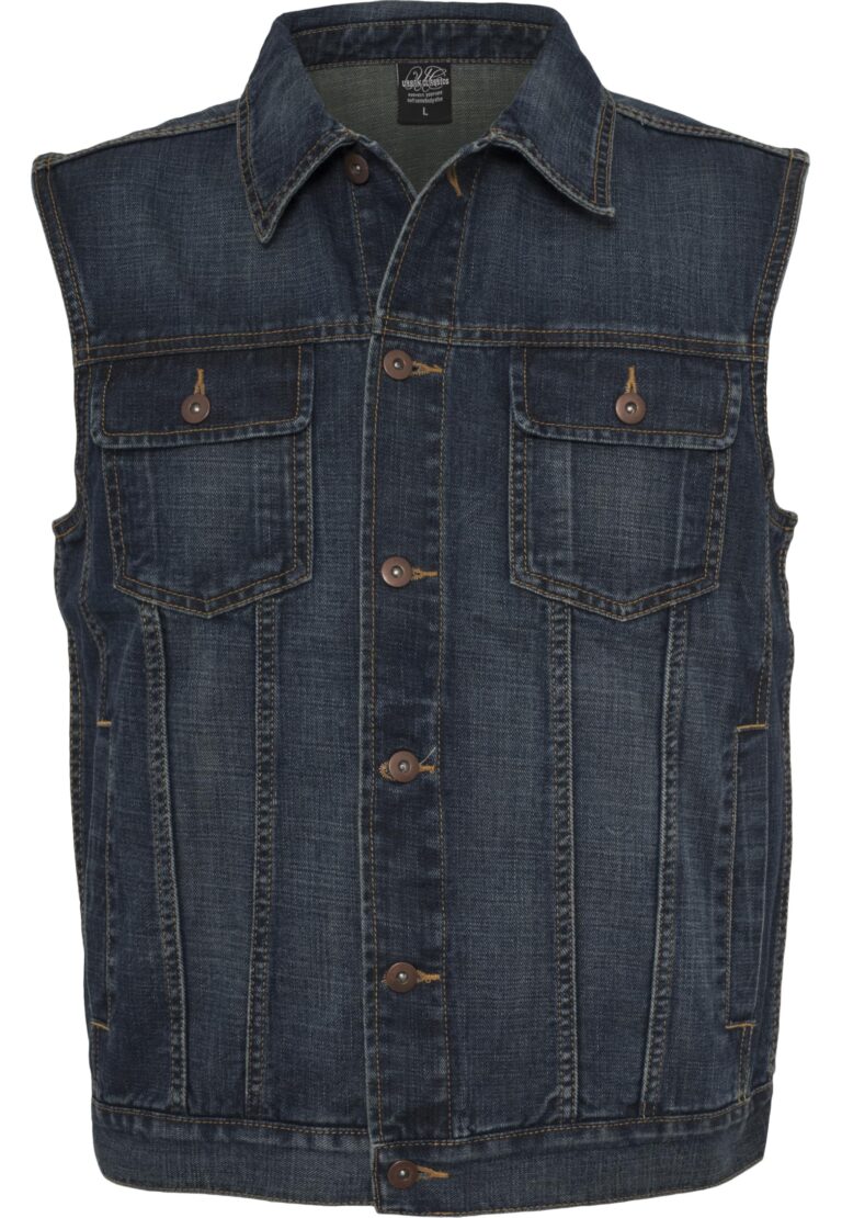 Urban Classics Gilet di Jeans Uomo Denim Vest