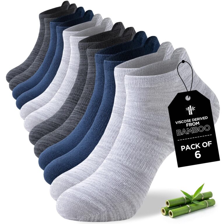 Niorasen Calzini in Bambù Unisex Corti Traspiranti – 6 Paia