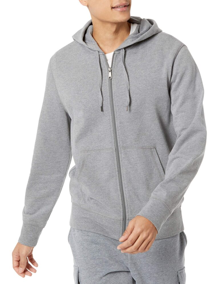 Amazon Essentials Felpa Uomo Leggera con Cappuccio e Zip in French Terry