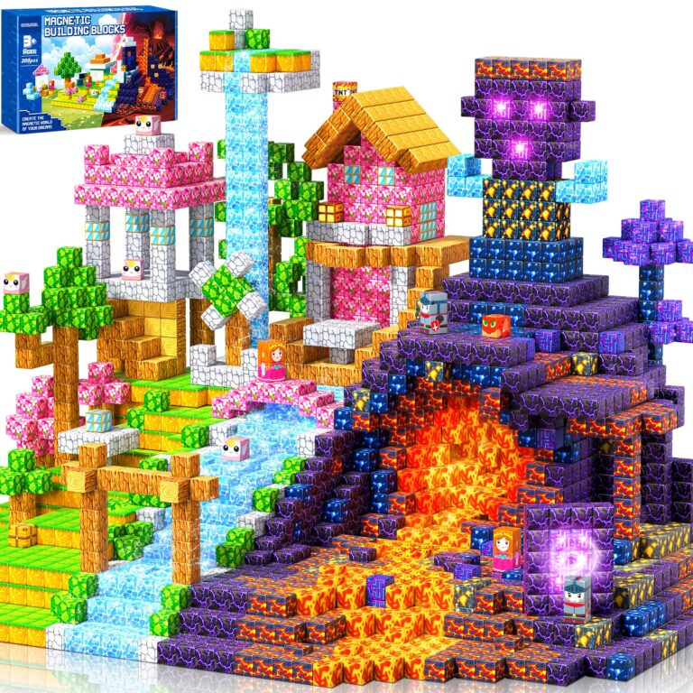 COOLJOYA Costruzioni Magnetiche per Bambini,300 Pezzi Costruzioni Magnetiche Giocattoli Sensorial...