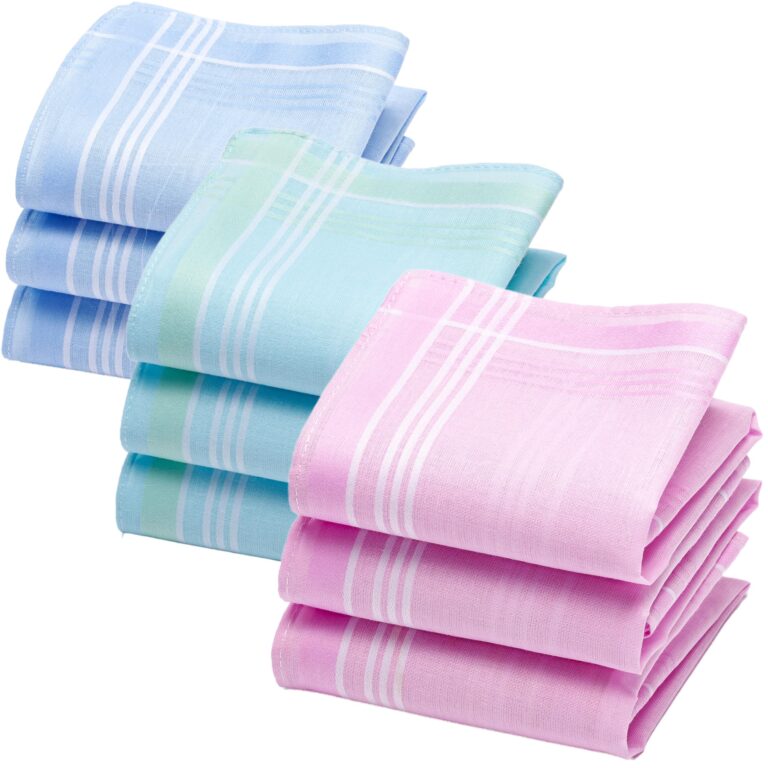 Merrysquare Suzon, fazzoletti da donna in cotone tinta unita 28x28 cm