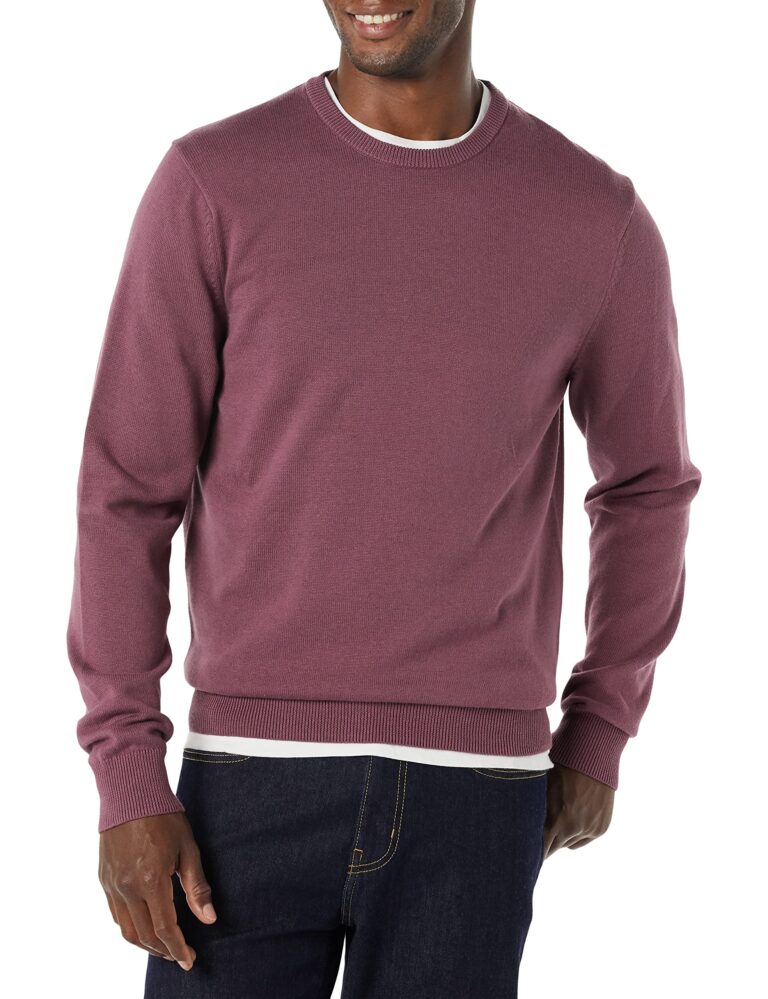 Amazon Essentials Maglione Girocollo Uomo 100% Cotone