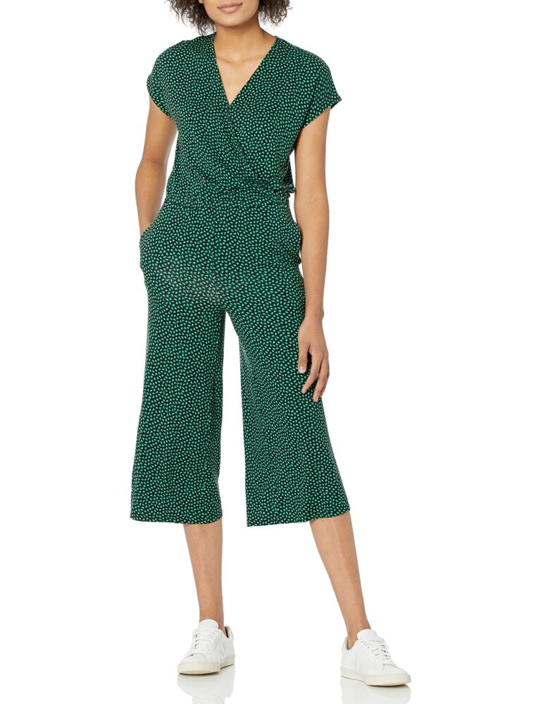 Amazon Essentials Tuta Jumpsuit Donna Fondo Ampio Maniche Corte