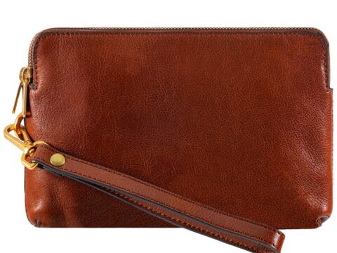 Time Resistance Pochette uomo in pelle artigianale italiana