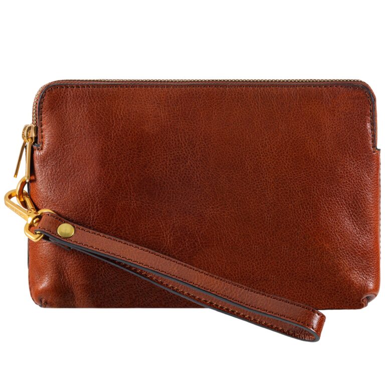 Time Resistance Pochette uomo in pelle artigianale italiana