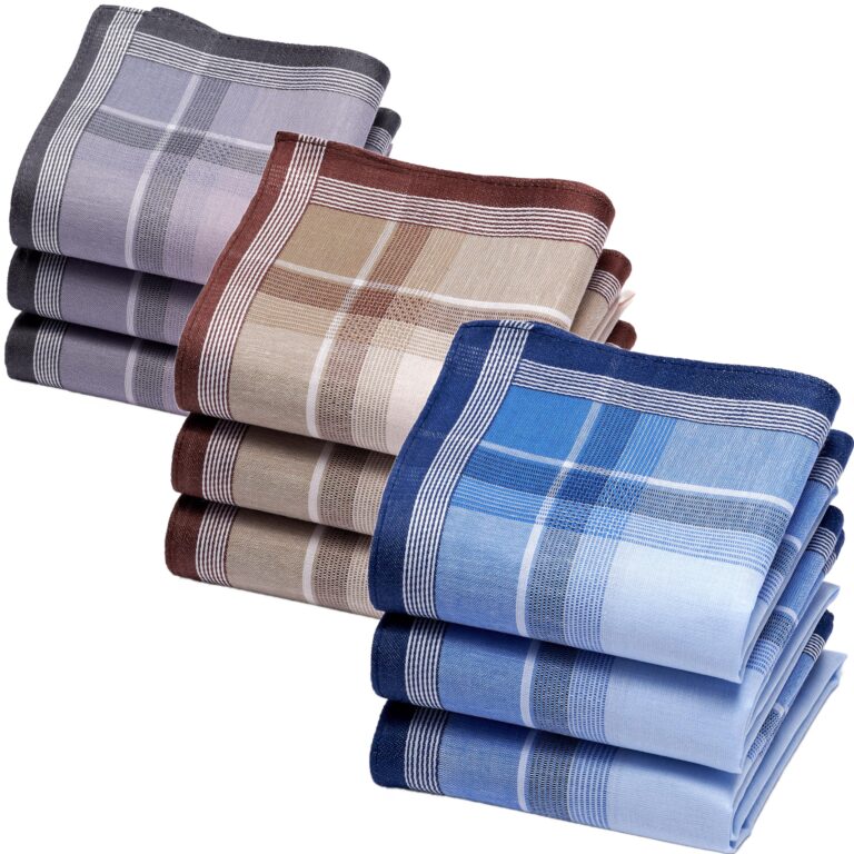 Merrysquare Fazzoletti da Uomo in Cotone 40x40 cm con Bordi Colorati