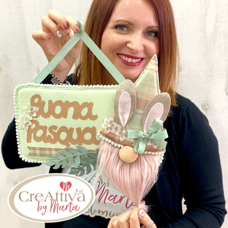 Kit Tag Gnomo Buona Pasqua Con Pannolenci Morbidoso Stampato E Taka Su’ – Crkit24400