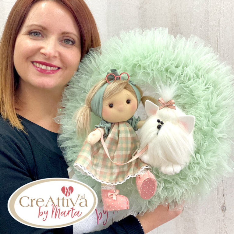 Kit Ghirlanda Fru Fru Con Dolly E Cagnolino In Pelo – Crkit24800