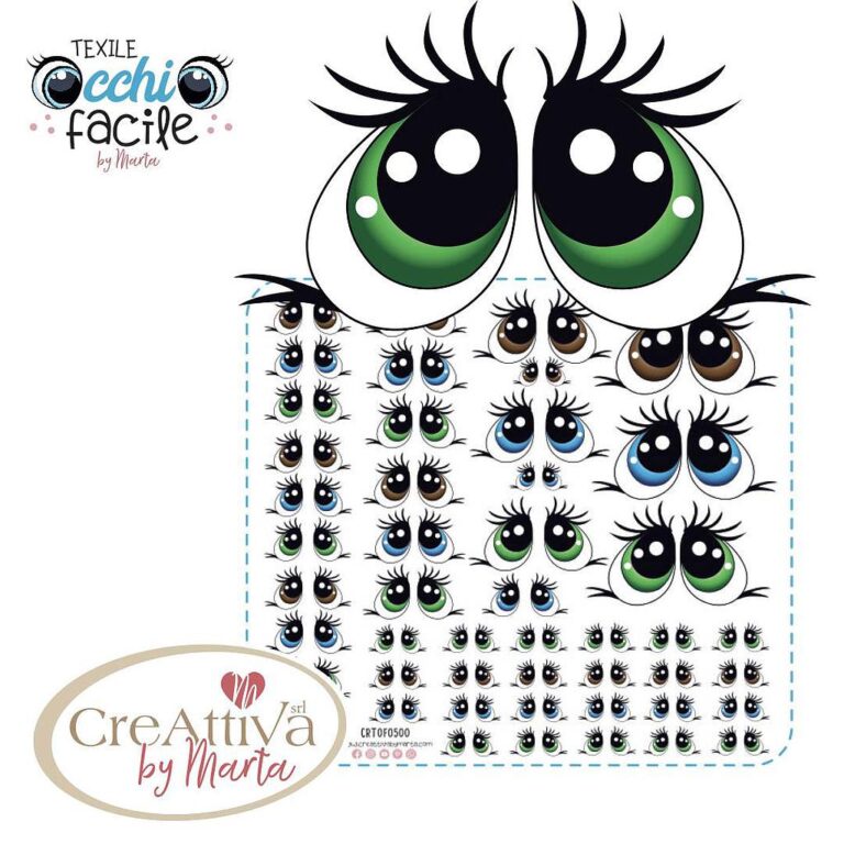 Pannolenci Morbidoso Stampa Occhio Facile 3-1Cm Foglio 25X22Cm Latte – Crtof005