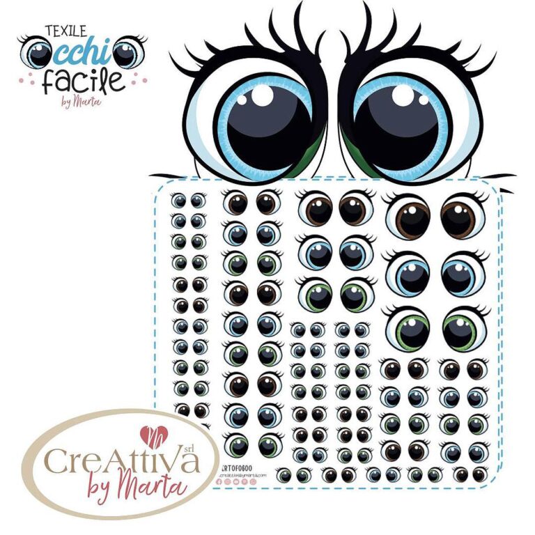 Pannolenci Morbidoso Stampa Occhio Facile 3-1Cm Foglio 25X22Cm Latte – Crtof00600