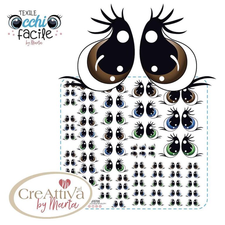 Pannolenci Morbidoso Stampa Occhio Facile 3-1Cm Foglio 25X22Cm Latte – Crtof00700