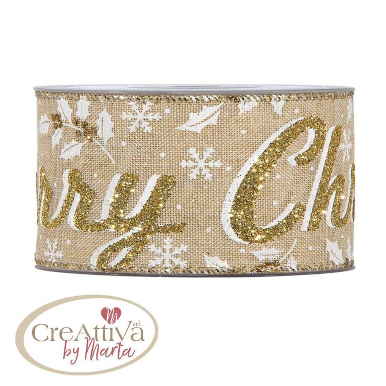 1 Metro Nastro Merry Christmas Glitter H.6,3Cm – 78Nas271