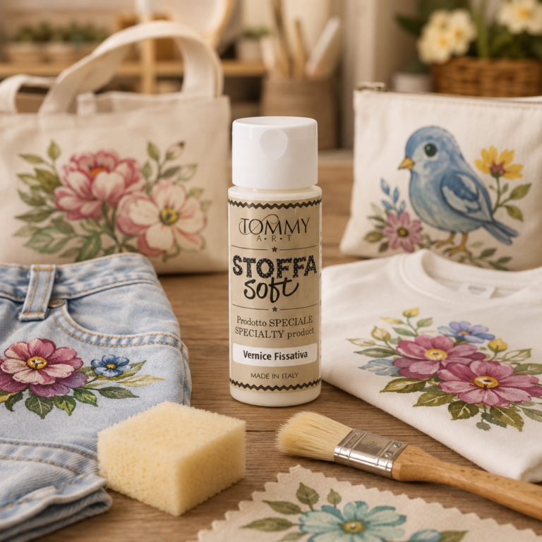 Vernice Fissativa Trasparente 65Ml Per Colori Stoffa Soft Linea Tommy Art – 69Tom018