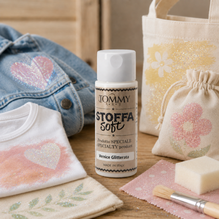 Vernice Glitterata 65Ml Per Colori Stoffa Soft  Linea Tommy Art – 69Tom022