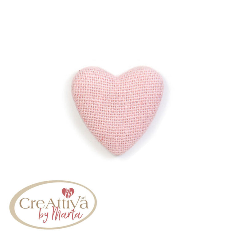 24 Pz. Cuori Foderati In Cotone 2,5Cm – 78Cuor03