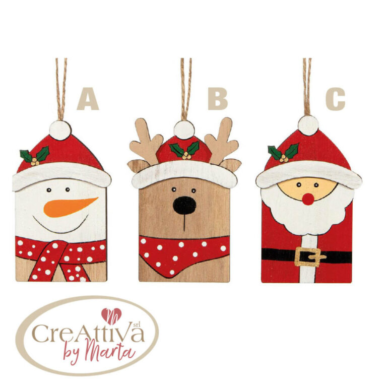 Set 3Pz Deco In Legno 5,3X9,5Cm – 78Dec13200