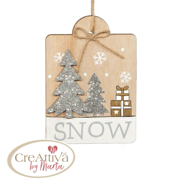 Pacco Regalo Legno Decorato 10,3X14,5Cm – 78Dec13900
