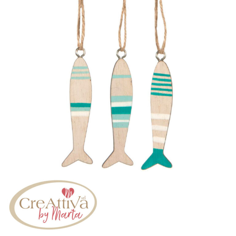 Set 6Pz Pesci In Legno 2Xh.7Cm Assortiti – 78Dec14500