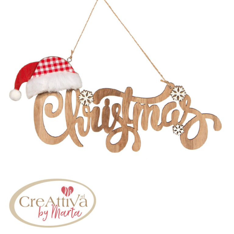 Scritta Christmas In Legno 30X13Cm – 78Dec16400