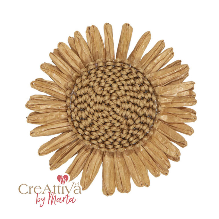 Girasole In Rafia 8,5Cm – 78Dec195