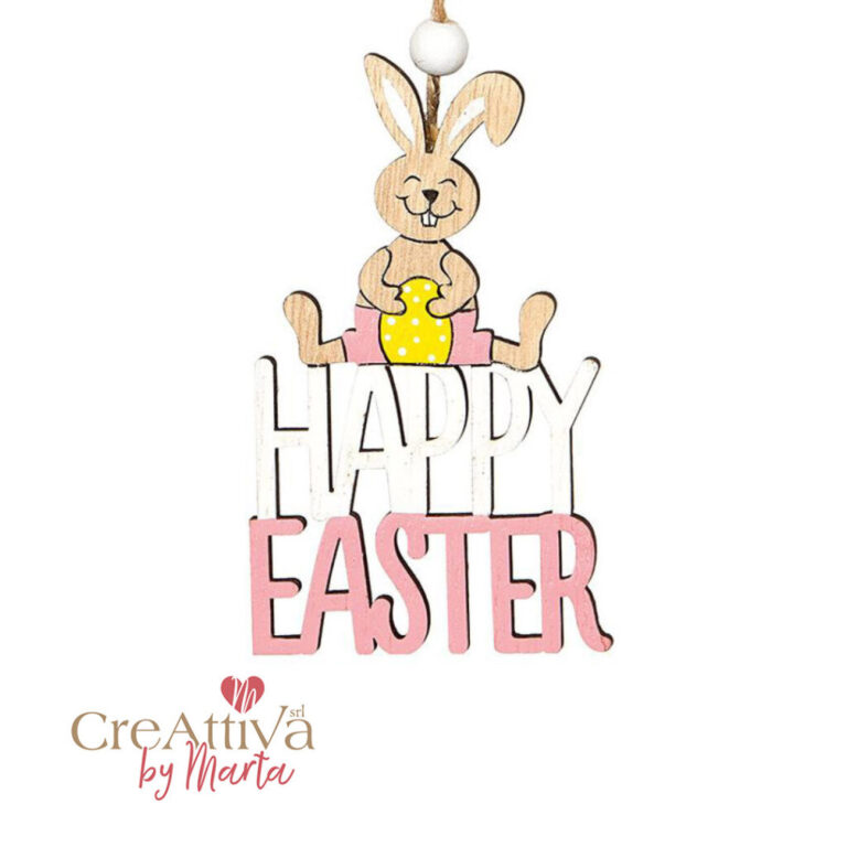 Scritta Happy Easter Coniglio 6Xh.10Cm – 78Dec213