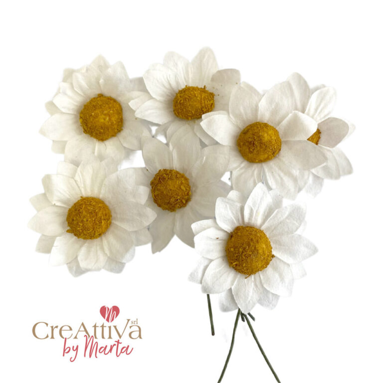 Set 12 Fiori Camomilla In Carta 3,5Cm – 78Dec214