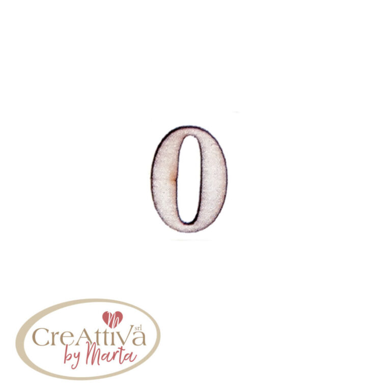 UN FOGLIO DA 16 NUMERO "0" IN LEGNO ADESIVO 1,5CM - 78LALF0000